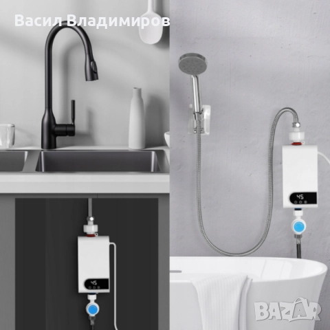 Проточен бойлер 3500W с дигитален дисплей – Моментална топла вода без чакане, снимка 9 - Бойлери - 52703538
