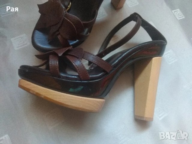 Сандали дърво и кожа MAX&Co, снимка 5 - Дамски елегантни обувки - 50674502