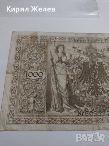 Райх банкнота - Германия - 1000 марки / 1910 година- 17937, снимка 9 - Нумизматика и бонистика - 31034877