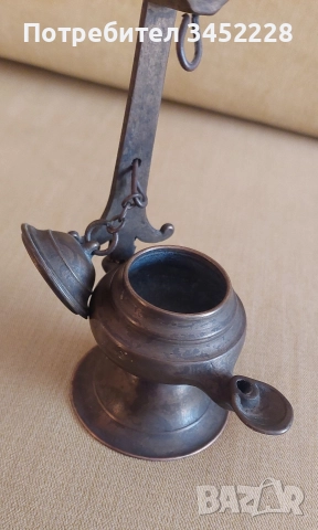 лампа маслена месинг ретро за колекционери , снимка 5 - Антикварни и старинни предмети - 52802968