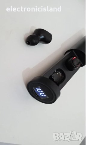Безжични блутут слушалки C1-1 Bluetooth TWS блутут LED CVC 8.0 за намаляване на шума, снимка 7 - Безжични слушалки - 42748692