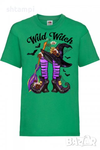 Детска тениска Wild Witch,Halloween,Хелоуин,Празник,Забавление,Изненада,Обичаи,, снимка 6 - Детски тениски и потници - 38158840