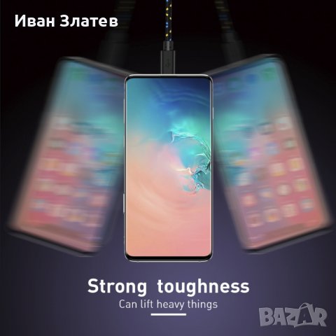 3A USB type C (USB-C) кабел за зареждане и пренос на данни - 2 м., снимка 5 - USB кабели - 37953672