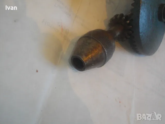 280мм/захват 0,5-10мм РЕТРО ВИНТИДЖ СТАРО КАЧЕСТВО НЕМСКА РЪЧНА ДРЕЛКА БОРМАШИНА МАТКАП ОТЛИЧНА, снимка 3 - Бормашини - 48413601