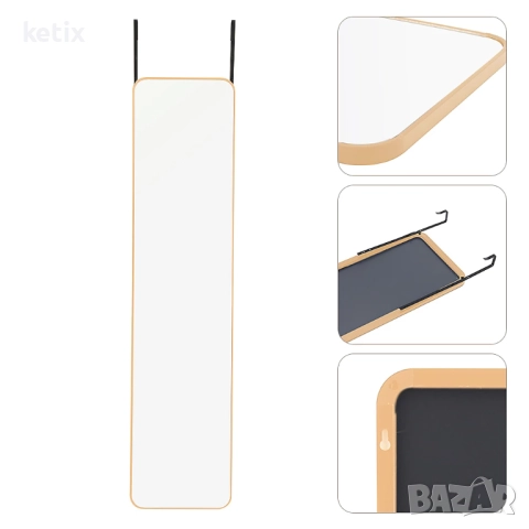 Огледало за врата,алуминиева рамка,35х120см,2 в 1, снимка 4 - Други стоки за дома - 52955529