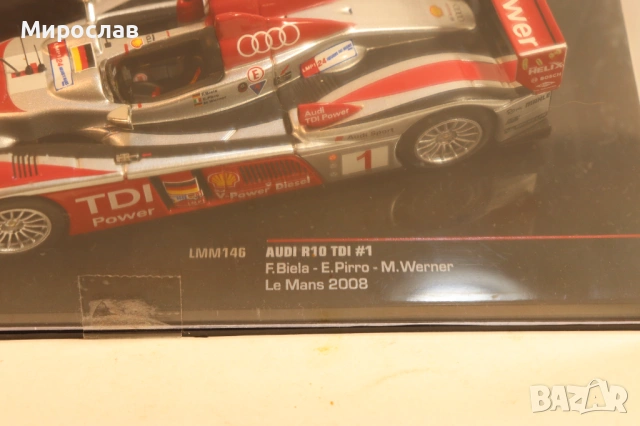 1:43 IXO AUDI R 10 TDI LE MANS КОЛИЧКА РАЛИ МОДЕЛ, снимка 3 - Колекции - 54000124