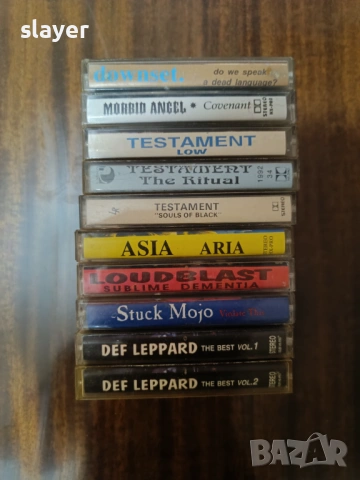 Лот аудио касети Testament,Def Leppard,Morbid,Azia