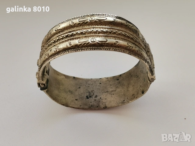 Стара бронзова възрожденска гривна, снимка 4 - Антикварни и старинни предмети - 53041631