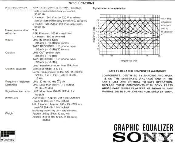 Еквалайзер SONY SEQ-910, снимка 9 - Еквалайзери - 53344116