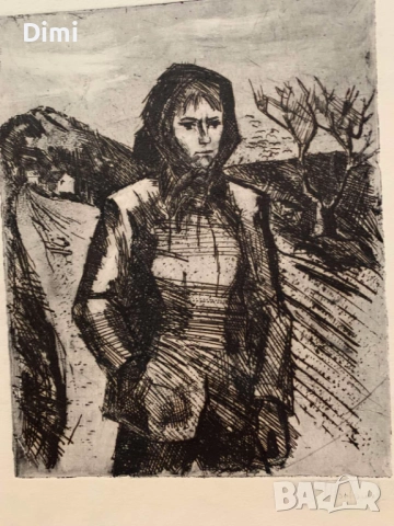 ТОДОР ПОПТОШЕВ 2 бр. дърворез 1964 г., снимка 9 - Картини - 52838076