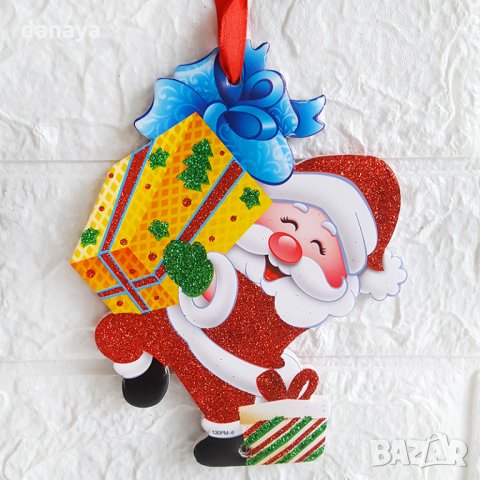 2556 Коледна украса за стена Камбанки Merry Christmas, 13см, различни модели, снимка 3 - Декорация за дома - 35072107