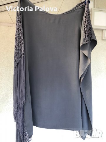 Модерна туника(рокля)с ресни,коприна, снимка 11 - Рокли - 29703075