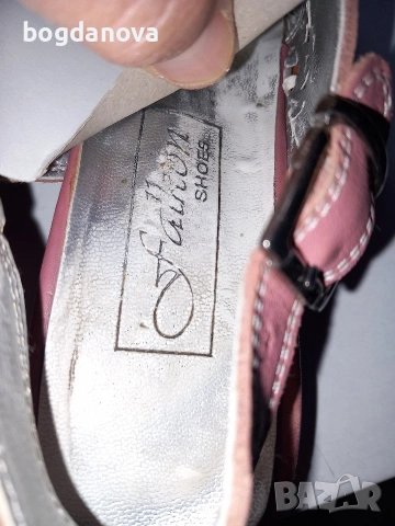 Розови сандали от естествена кожа, 39 номер, стелка 25 см, снимка 7 - Сандали - 53986061