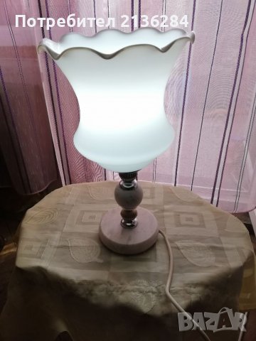 Мраморна настолна лампа, снимка 4 - Антикварни и старинни предмети - 39786063