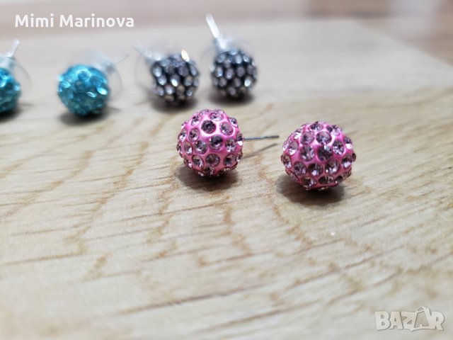 Обеци с камъни, снимка 3 - Обеци - 31224129