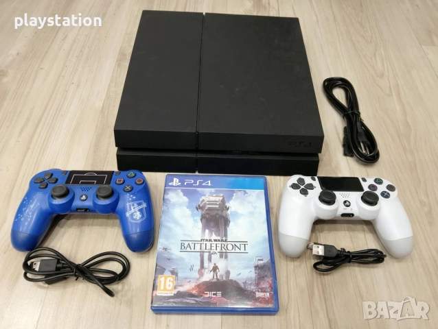 Playstation 4 с два нови контролера и игра, снимка 2 - PlayStation конзоли - 53327083