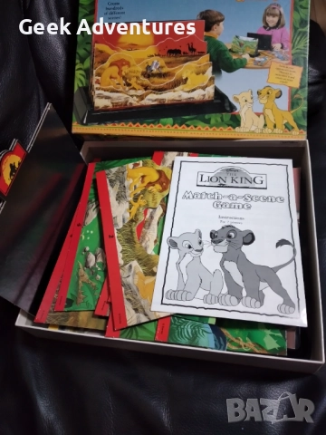 Настолна Игра Цар Лъв от 90те Lion King - Match - a - Scene Game (1994), снимка 5 - Колекции - 52805582