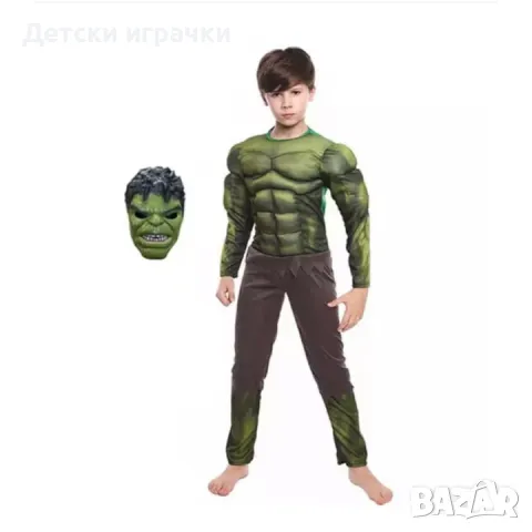 Детски костюм на Хълк с маска и мускули Hulk