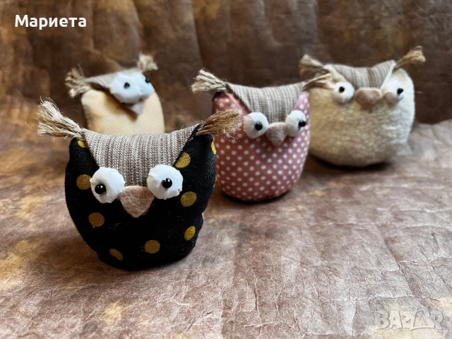 Бухалчета Ръчно изработени играчки  Играчка Декорация Бухал , снимка 2 - Декорация за дома - 53192064