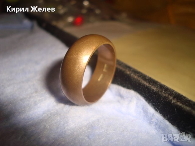 СТАР СТОМАНЕН ПОЗЛАТЕН РЕТРО АРТ ПРЪСТЕН с ПЕЧАТИ 585 и 14К Тип ХАЛКА МАЙСТОРСКИ за КОЛЕКЦИЯ 28725, снимка 8 - Антикварни и старинни предмети - 37300697