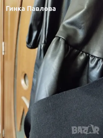 Кожена рокля Pieces, снимка 3 - Рокли - 48204512