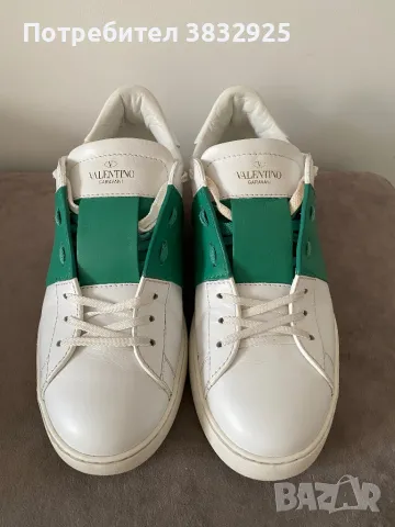 Мъжки кецове Valentino Garavani ( Open white calfskin sneaker), снимка 1
