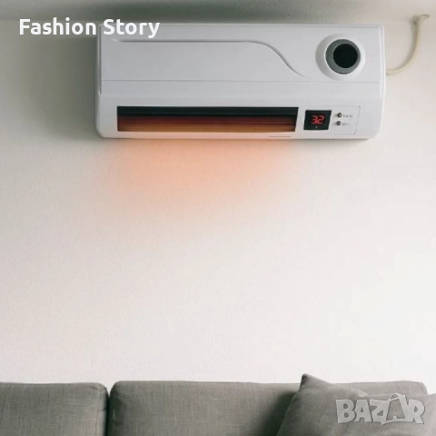 Отоплителна печка за стена Rosberg R51973A – 2000W, дистанционно управление и LED дисплей, снимка 4 - Отоплителни печки - 51847752