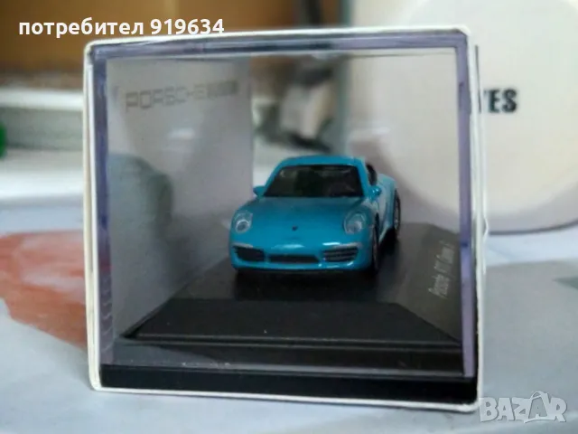 Продавам колекционерска количка Porsche 911 (991) Carrera S на Welly в мащаб 1/87, снимка 3 - Колекции - 49565249