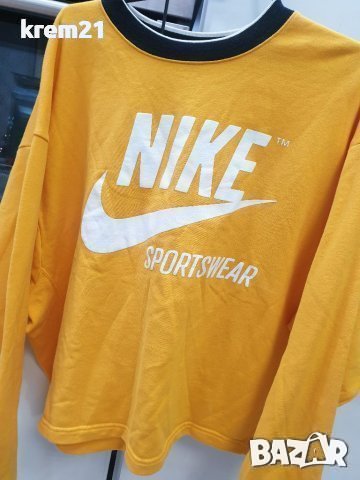Nike Sportswear дамска жълта блуза овърсайз номер л м, снимка 12 - Блузи с дълъг ръкав и пуловери - 39571444