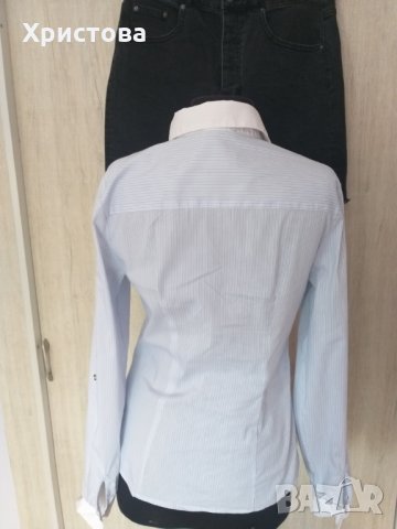 Спортно-елегантна риза в синьо и бяло - 12,00лв., снимка 8 - Ризи - 29277176