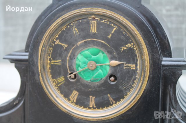 Каминен френски мраморен часовник , снимка 3 - Антикварни и старинни предмети - 35631412