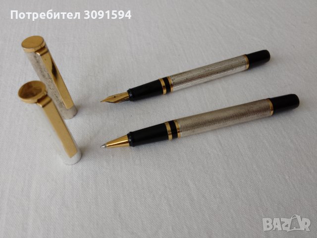 Комплект писалка и химикал със сребърно покритие, снимка 8 - Антикварни и старинни предмети - 42707322