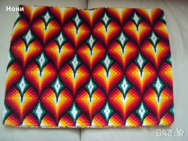 Ръчно шита калъфка за възглавница със памучни конци, снимка 1