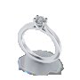 18К Годежен пръстен - бяло злато и диамант, снимка 1