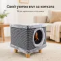 Катерушка за котки 3 в 1 - меко легло, играчка и драскалка, снимка 2