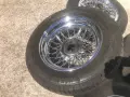 стари авто джанти с гуми - ретро, снимка 10