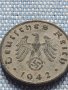Монета 1 райхсфенинг 1942г. Германия Трети Райх с СХВАСТИКА за КОЛЕКЦИЯ 29581, снимка 5