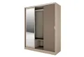 Гардероб с плъз.врати, огледало и вътрешни чекмеджета Сити 1006 дъб или комбинация мока/ лате, снимка 11