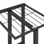 vidaXL 4-етажна стойка за цветя на колела, 44x23x80 см, черна, желязо, снимка 8