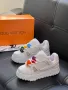 Louis Vuitton Дамски Бели Маратонки👟Дамски Спортни Обувки В Бял Цвят Луис Витон Код E384, снимка 1