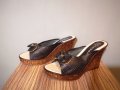 Нови естествена кожа летни чехли на платформа 39 40 номер кожени летни обувки, снимка 1 - Чехли - 29184679