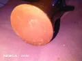 Кафява керамич.кана кафяво жълта с чучур от соца на Троян произд.Н-205мм и фи долу 78мм и горе 95мм, снимка 6