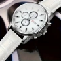 Луксозен мъжки часовник в бяло – изискан дизайн и премиум визия, снимка 5
