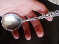 Стара сребърна лъжица немска голяма, за сладолед, снимка 2