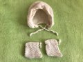 Нов Плетен Бебешки комплект елече, панталонки, терлички Ръчно плетени , снимка 8