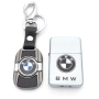 Подаръчен комплект БМВ– Запалка и ключодържател от естествена кожа, мъжки аксесоари, снимка 1