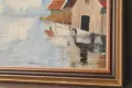 Стара картина моркси пейзаж-масло върху платно, снимка 8