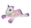 Плюшен легнал еднорог в цветовете на дъгата 1м S_1231234, снимка 1