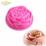 Дълбок релеф Средна роза силиконова форма тава за направа печене кекс торта желиран сладкиш пай, снимка 1
