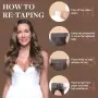 GOO GOO Tape-in екстеншъни от човешка коса Remy, 12 инча 40 г (20 броя) – нюанс #4/27/4, снимка 3